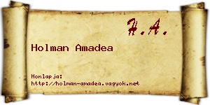 Holman Amadea névjegykártya